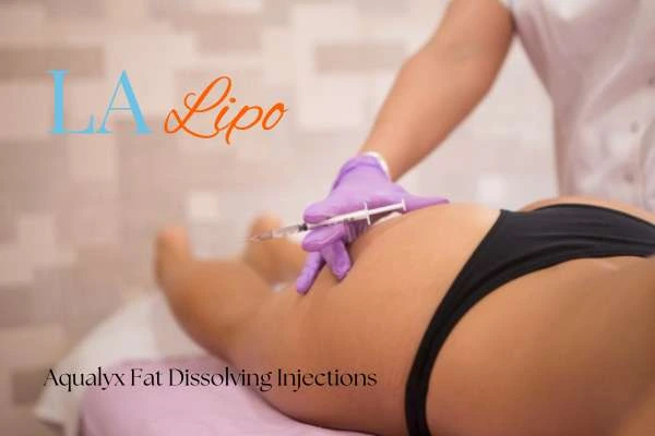 Woman having fat dissolving injections Rayleigh on thighs