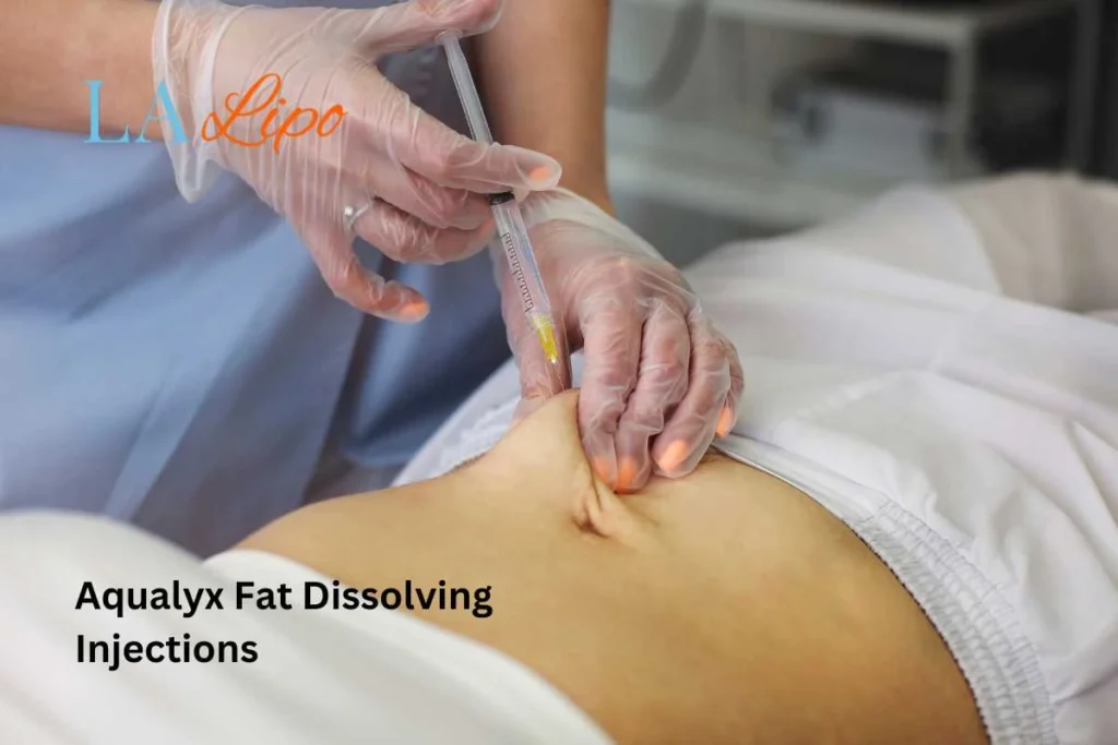 woman having fat dissolving injections Rayleigh in the stomach