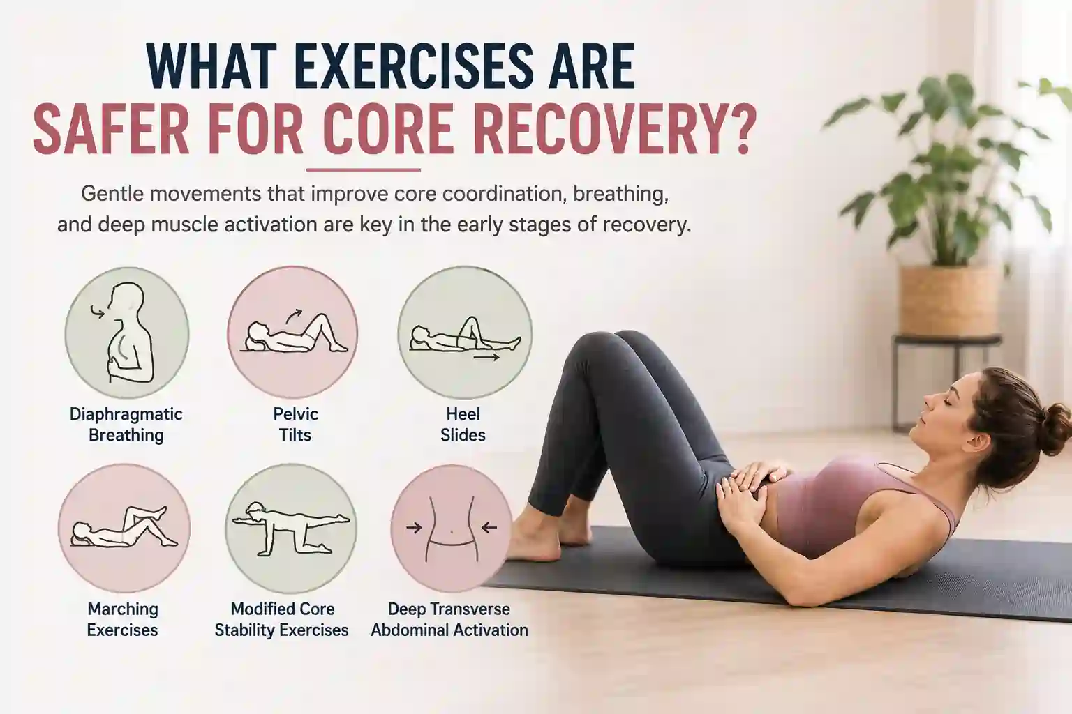 Which exercises may help diastasis recti Rayleigh?
